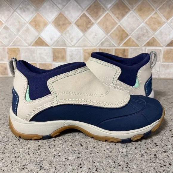 LL Bean Women’s Tek 2.5 Waterproof Trail Hiking Duck Boots Navy/Tan Size 6 EUC - Picture 5 of 9